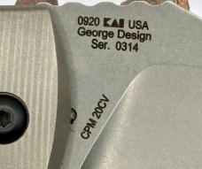 Zero Tolerance Les George 0920 Ti CPM-20CV very low serial number Folding Knife 