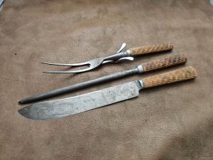 Landers Frary & Clark bone carving set