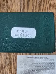 2006 Moore Maker 3206DLB Double Lockback Trapper – Southwire Advertising Knife