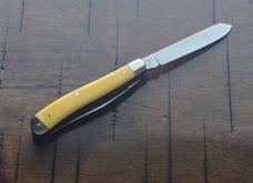 Moore Maker 3201 Yellow Trapper Knife – Southwire Advertising – 3 7/8" – Made in USA 