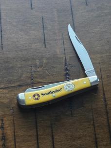Moore Maker 3201 Yellow Trapper Knife – Southwire Advertising – 3 7/8" – Made in USA 