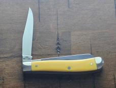 Moore Maker 3201 Yellow Trapper Knife – Southwire Advertising – 3 7/8" – Made in USA 