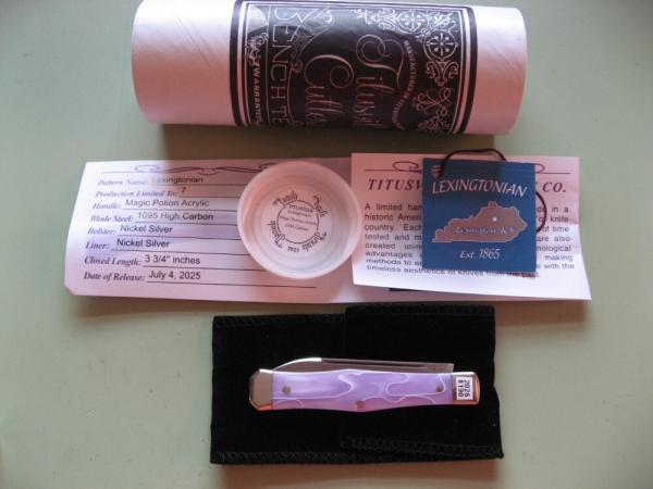 DANIELS FAMILY KNIFE BRANDS-TITUSVILLE CUTLERY-LEXINGTONIAN-MAGIC FLUID ACRYLIC ACRYLIC #1 DANIELS FAMILY KNIFE BRANDS-TITUSVILLE CUTLERY-LEXINGTONIAN-MAGIC FLUID ACRYLIC ACRYLIC #1