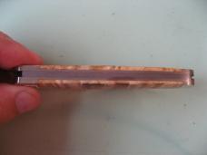   DANIELS FAMILY KNIFE BRANDS-TITUSVILLE CUTLERY-ROOSTER COMB-GOLDEN MAPLE BURL #2