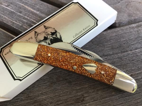 Bulldog Brand 4 Blade Congress 2007 German Heart Shield Glitter Acrylic