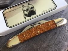 Bulldog Brand 4 Blade Congress 2007 German Heart Shield Glitter Acrylic