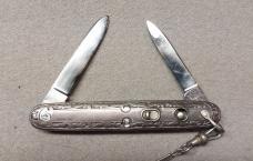 Schrade Cut Co 2 7/8" Sterling Silver Double Blade 