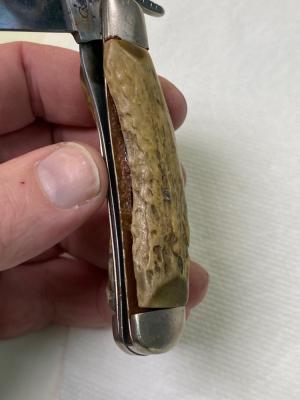 Vintage Case XX 61553L SS Folding Hunter Knife  Lockback  Rescaled  Paint on Blade  USA Made