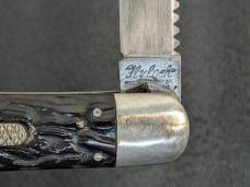 Flylock 5" automatic hunter and fish scaling knife from Bridgeport Connecticut, used.