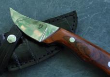 Ed Love Upswept Fixed Blade Mint Mirror Polished 7" OAL #187 Tapered Tang Thumb Ramp