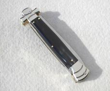 NEW A.G.A. CAMPOLIN 9" MALTESE BLACK BRAZILIAN HORN MODIFIED BAYONET BLADE NICKEL SILVER BOLSTERS