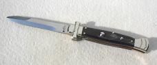 NEW A.G.A. CAMPOLIN 9" MALTESE BLACK BRAZILIAN HORN MODIFIED BAYONET BLADE NICKEL SILVER BOLSTERS