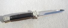 NEW A.G.A. CAMPOLIN 9" MALTESE BLACK BRAZILIAN HORN MODIFIED BAYONET BLADE NICKEL SILVER BOLSTERS