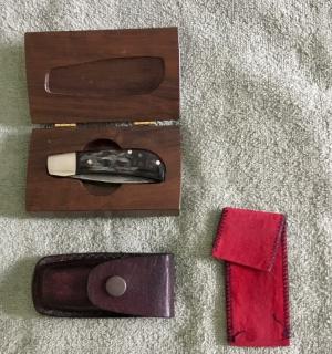 Custom Conrad Pienaar Damascus Slip Joint Knife Mint