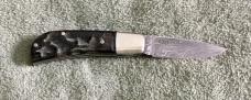 Custom Conrad Pienaar Damascus Slip Joint Knife Mint