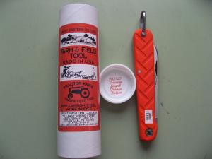 GREAT EASTERN TITIOUTE 962125 FARM AND FIELD TRACTOR JIGGED ORANGE DELRIN