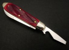 Great Eastern Cutlery 85 Bullet End Jack Crown Lifter Cherry Natural Bone GEC 852221CL