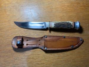 Vintage Pyrco Hunting Knife Made in Germany w/Leather Sheath