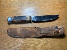 Vintage Pyrco Hunting Knife Made in Germany w/Leather Sheath