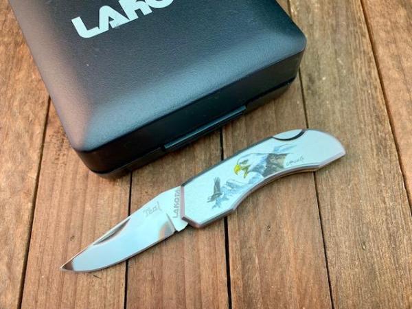 Lakota Teal by Moki Bald Eagle Inscribed Seki Japan Lakota Teal by Moki Bald Eagle Inscribed Seki Japan