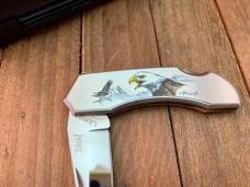 Lakota Teal by Moki Bald Eagle Inscribed Seki Japan 