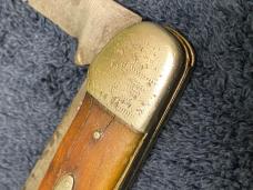 Vintage KA-BAR 1141 Three-Blade Pocket Knife – Spear/Drop/Sheepsfoot – Wood Handles – Well-Worn Cond
