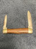 Vintage 2-Blade Jack Knife – Stiletto Cutlery Co. / “CCCIDENT” – Mixed Tang Stamps – Ebony/Brown Woo