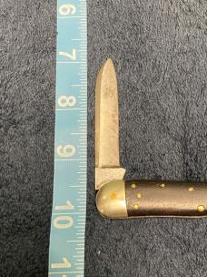 Vintage 2-Blade Jack Knife – Stiletto Cutlery Co. / “CCCIDENT” – Mixed Tang Stamps – Ebony/Brown Woo