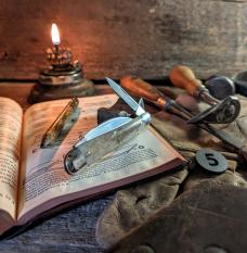 Great Eastern Cutlery -Tidioute - Camp Fire Whittler - JSR SFO - Appaloosa Bone Handles-5- NEW