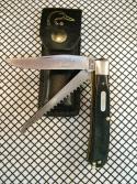 SCHRADE OLD TIMER 97OT BUZZSAW TRAPPER VINTAGE U.S.A. MADE HIGH CARBON STEEL POCKET KNIFE & SHEATH