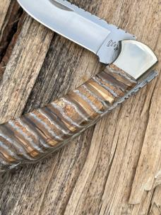 BUCK 112 RANGER BROWN MAMMOTH TOOTH LEROY REMER CUSTOM KNIFE #4