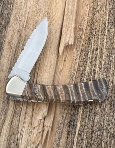 BUCK 112 RANGER BROWN MAMMOTH TOOTH LEROY REMER CUSTOM KNIFE #4