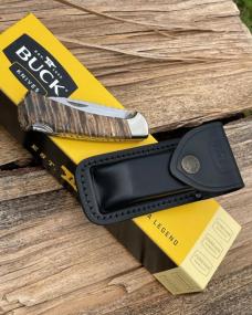 BUCK 112 RANGER BROWN MAMMOTH TOOTH LEROY REMER CUSTOM KNIFE #4