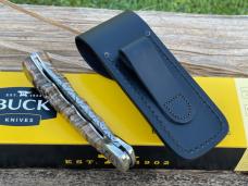 BUCK 110 FOLDING HUNTER BROWN MAMMOTH TOOTH WITH FINGERS LEROY REMER CUSTOM KNIFE #8