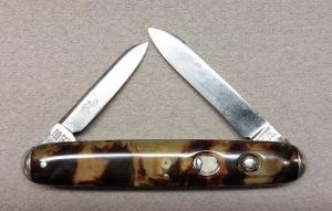 Early Schrade Cut Co Tortoise Shell Double Blade