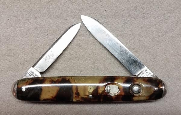 Early Schrade Cut Co Tortoise Shell Double Blade Early Schrade Cut Co Tortoise Shell Double Blade