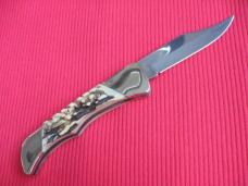 Vintage EXPLORER Solingen GERMANY Stag Switchblade Knife