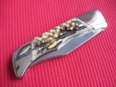 Vintage EXPLORER Solingen GERMANY Stag Switchblade Knife