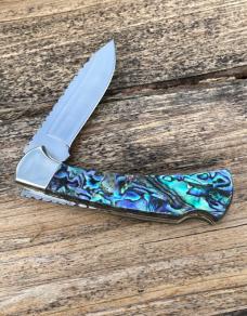 BUCK 112 RANGER PAUA SHELL LEROY REMER CUSTOM KNIFE #10