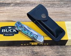 BUCK 112 RANGER PAUA SHELL LEROY REMER CUSTOM KNIFE #10
