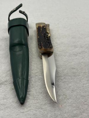 Hubertus Stag Handle Folding Knife Made In Solingen Germany
