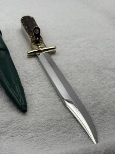 Hubertus Stag Handle Folding Knife Made In Solingen Germany 