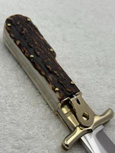 Hubertus Stag Handle Folding Knife Made In Solingen Germany 