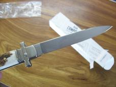 A.G.A. Campolin Italian 9" Dominus Genuine Stag/Antler Swedgey Blade UNUSED W/Orig. Box