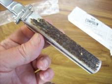 A.G.A. Campolin Italian 9" Dominus Genuine Stag/Antler Swedgey Blade UNUSED W/Orig. Box