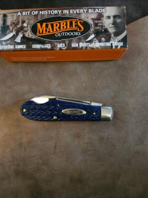 Marbles Easy Open Blue Bone Jack