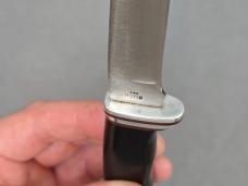 VINTAGE *RARE* BUCK USA 2 LINE INVERTED 121 FISHERMAN KNIFE w/ORIGINAL SHEATH!