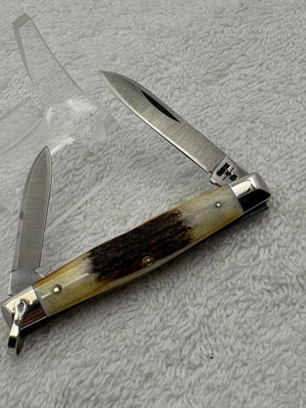 Case XX 1980 2 Blade Stag Handle Small Pocket Knife Pattern 52042R SSP Made In USA (#19) Case XX 1980 2 Blade Stag Handle Small Pocket Knife Pattern 52042R SSP Made In USA (#19)
