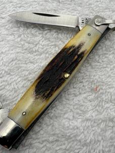 Case XX 1980 2 Blade Stag Handle Small Pocket Knife Pattern 52042R SSP Made In USA (#19)