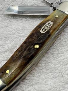 Case XX 1999 1 Dot Stag 3 Blade Medium Stockman Pattern 53032 SS Made In USA (#28)